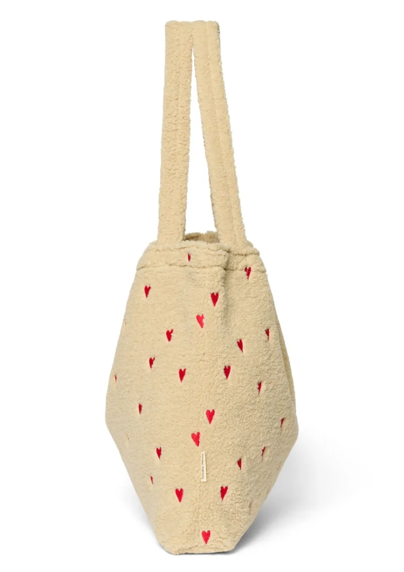 Tasche 'Teddy Mom-Bag' Ecru Hearts