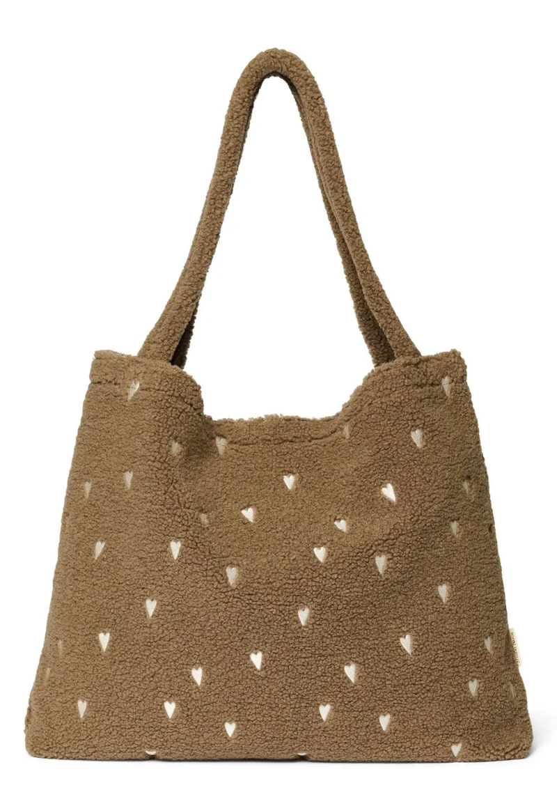 Tasche 'Teddy Mom-Bag' Brown Hearts