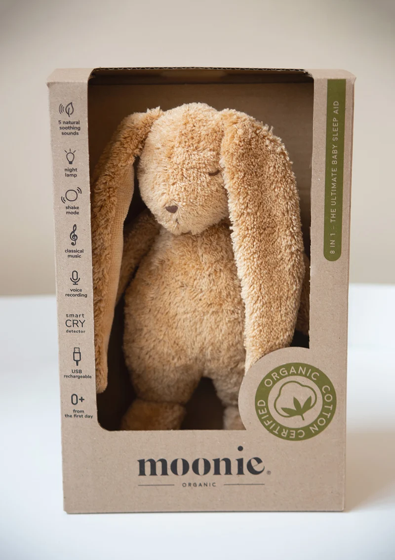 Einschlaf-Hase mit Licht 'Organic Humming Bunny 2.0' cappuccino