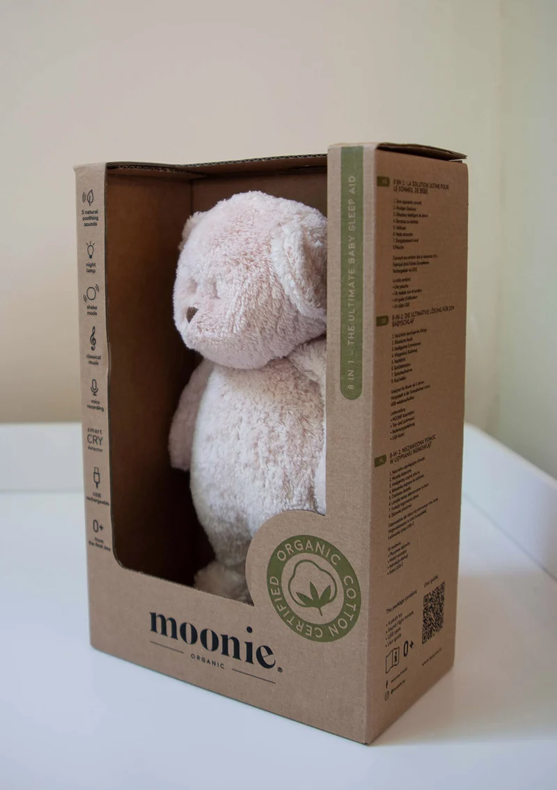 Einschlaf-Teddybär mit Licht 'Organic Humming Bear 2.0' cappuccino