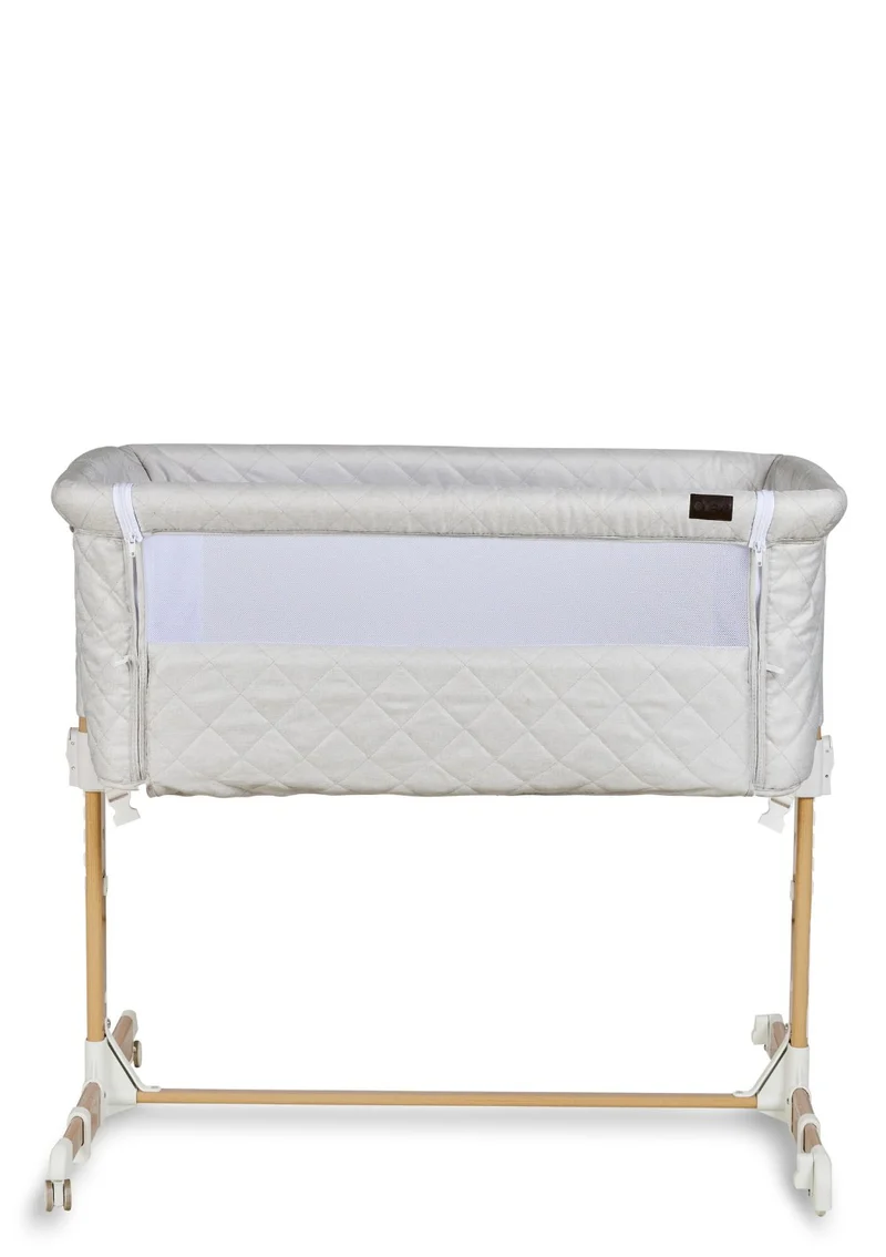 Beistellbett 'Side by Side' Natural Quilted Clay 84 x 50 cm