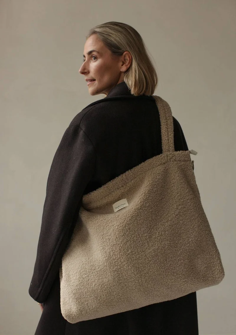 Wickeltasche 'Teddy Diaper Bag' Ecru Hearts