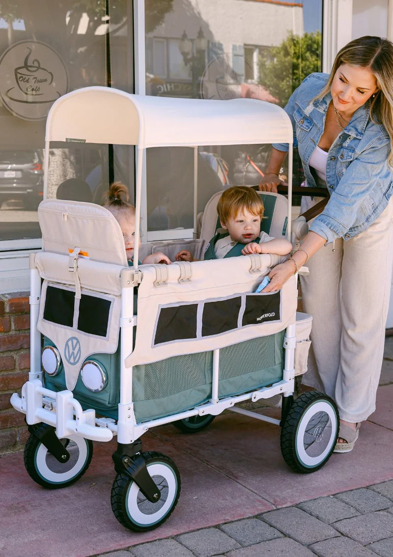 VW2 Volkswagen Kinderwagen 2-Sitzer Sage Green