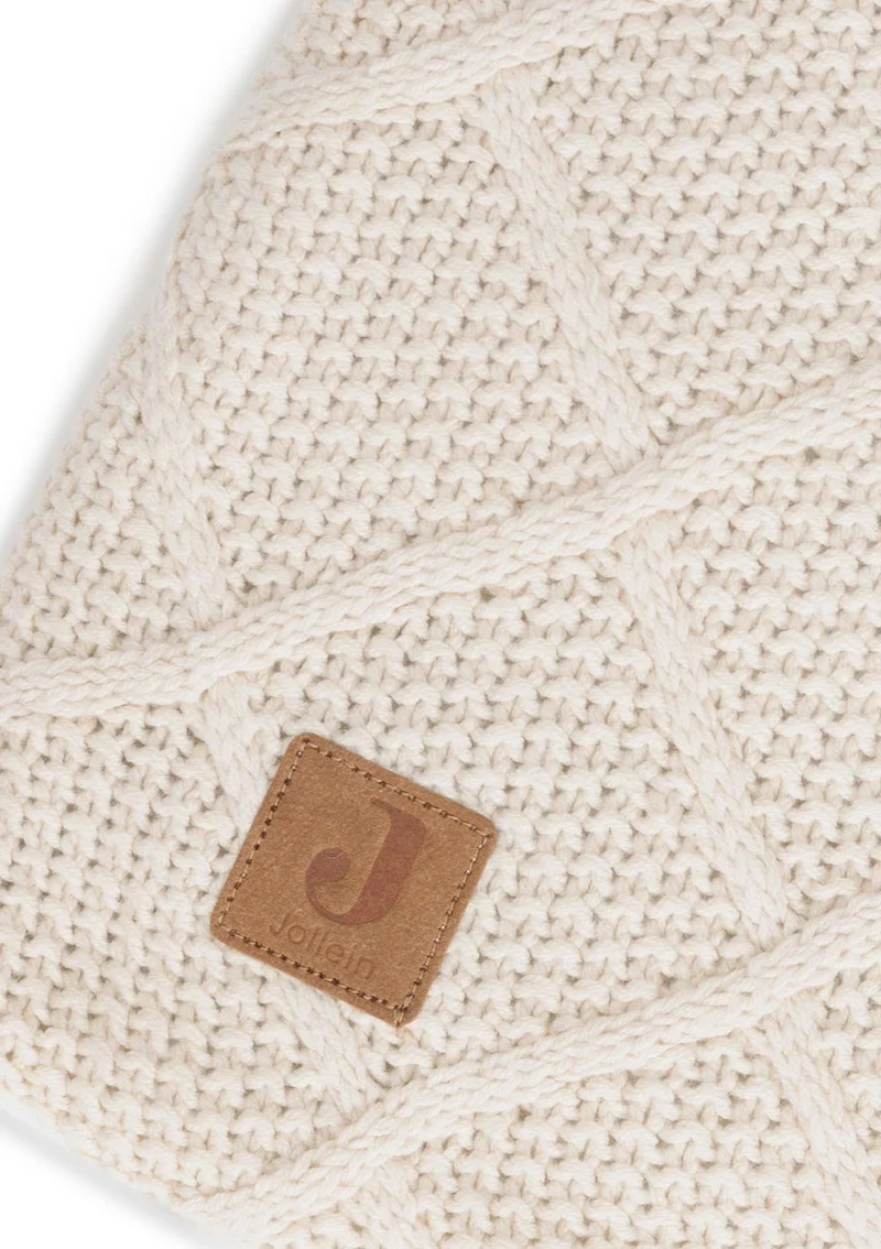 Krabbeldecke 'Check Knit' Oatmeal 95 x 75 cm