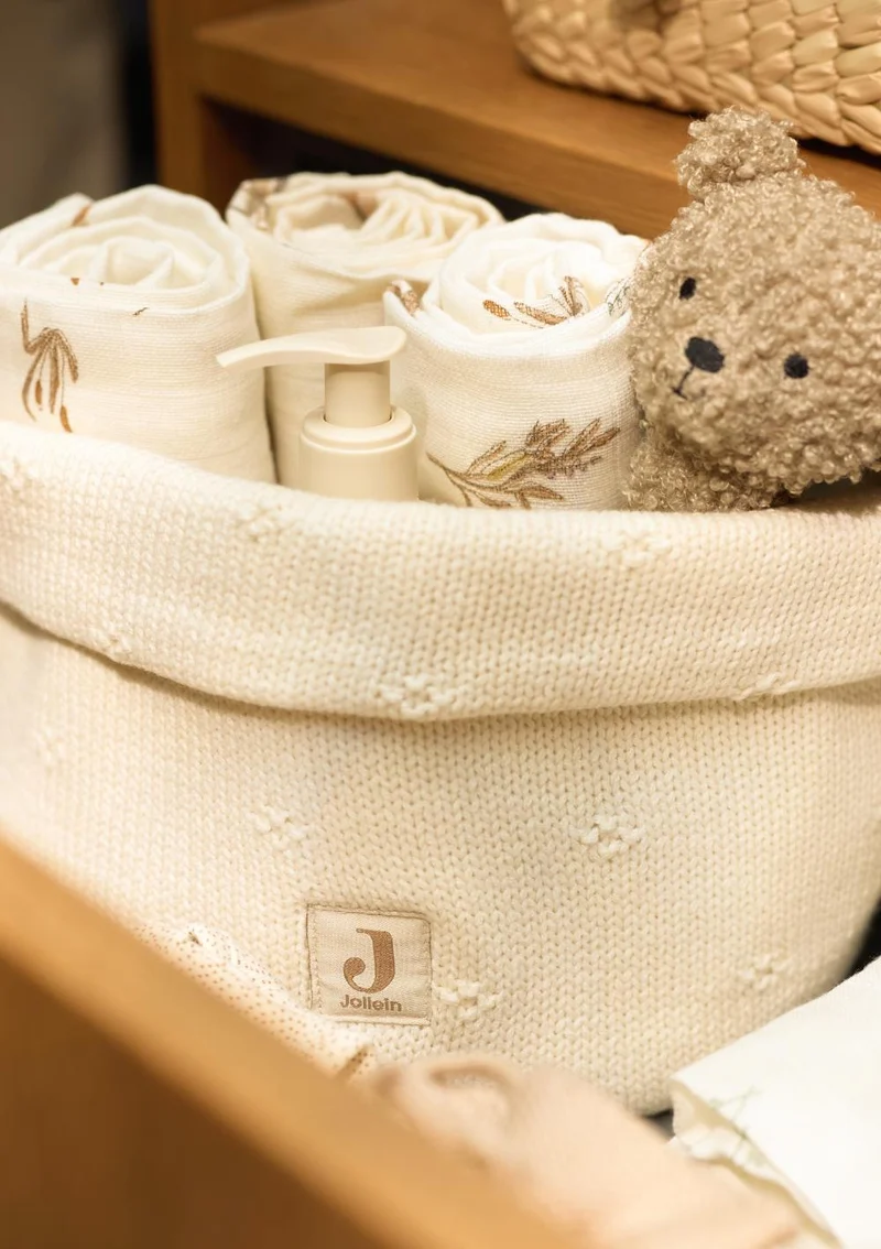 Pflegekörbchen 'Cosy Knit' Ivory