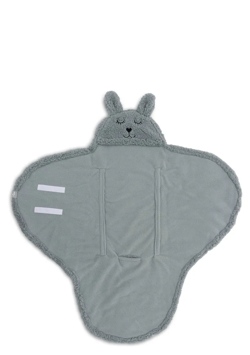 Einschlagdecke für Babyschale 'Bunny' Sea Green