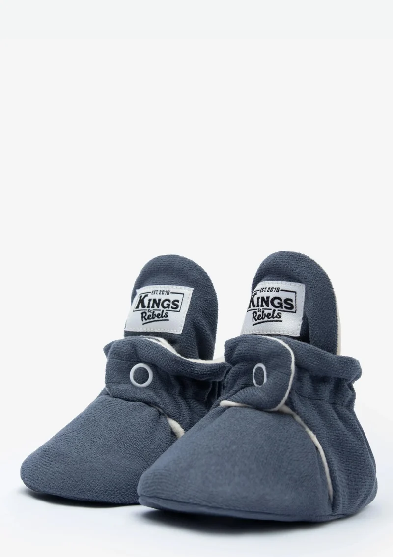 Baby Booties Gamuza Night Blue