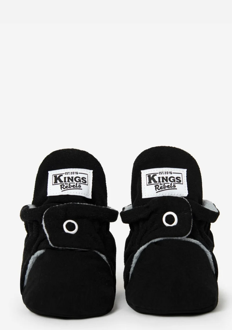 Baby Booties Gamuza Black