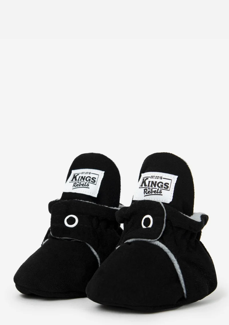 Baby Booties Gamuza Black