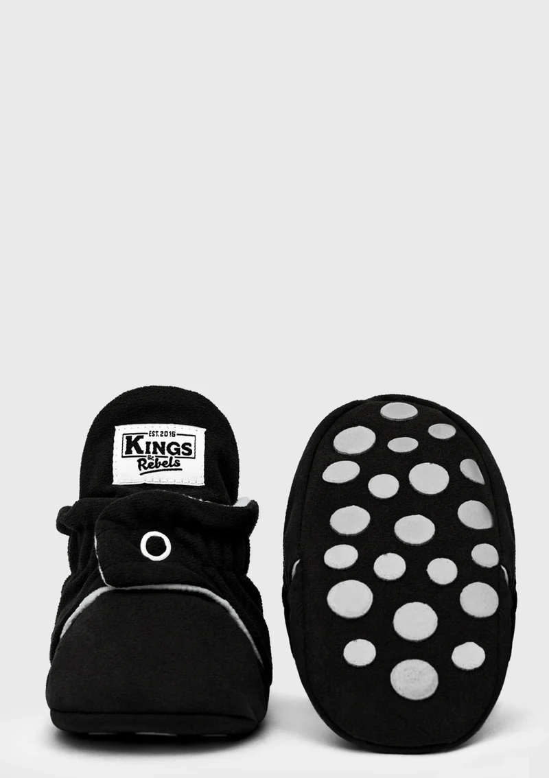 Baby Booties Gamuza Black