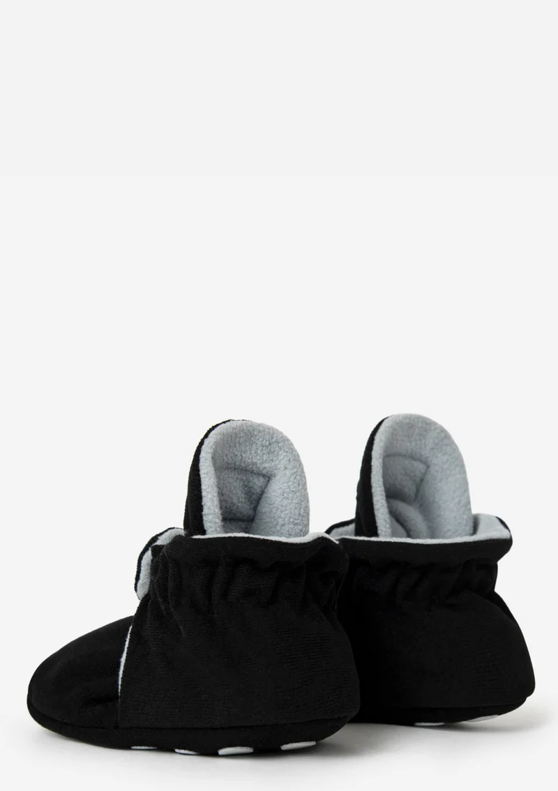 Baby Booties Gamuza Black
