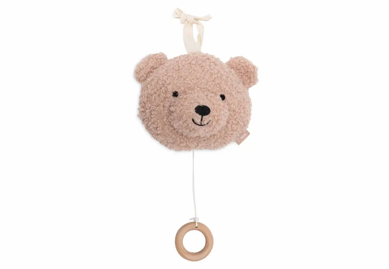 Kuschelige Teddybär-Spieluhr von Jollein, Farbe "Wild Rose"