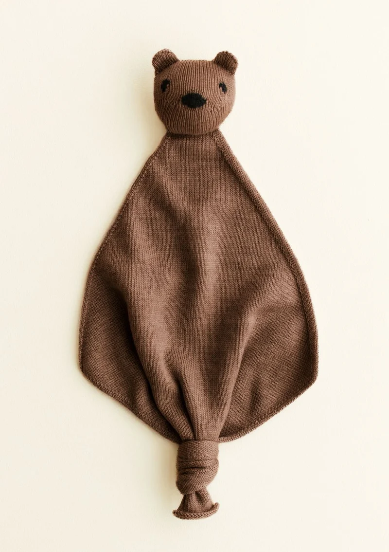 Merino Schmusetuch 'Teddy Tokki' Mocha