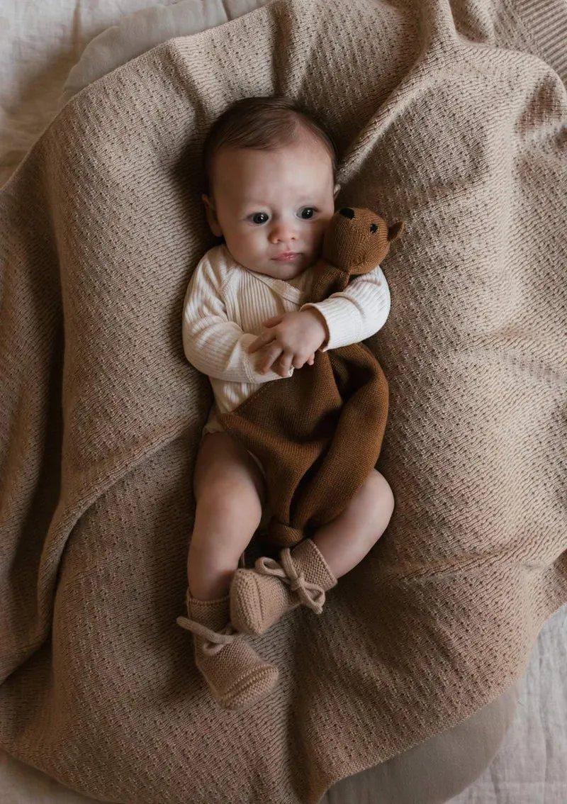Merino Schmusetuch 'Teddy Tokki' Mocha