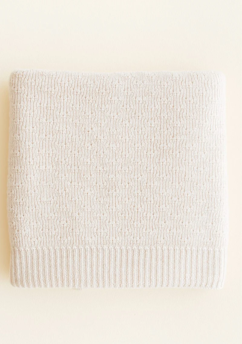Merino Decke 'Dora' Cream