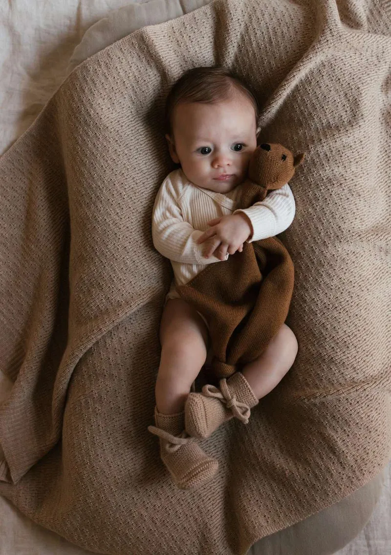 Merino Decke 'Dora' Mocha