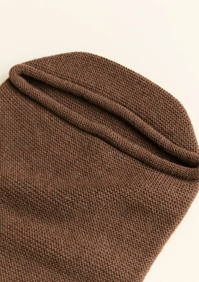 Merino Strick-Pucksack 'Cocoon' Mocha