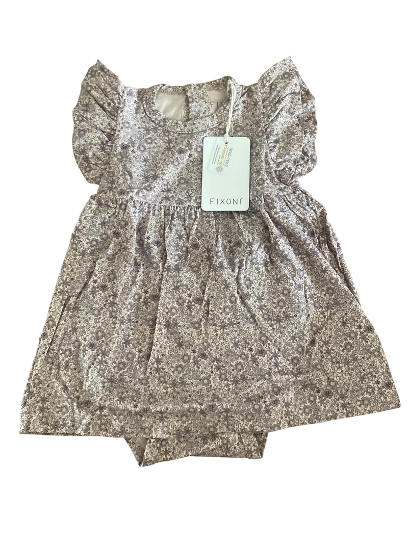 Fixoni Kleid mit Blumen und Unterbody 80 | 12m