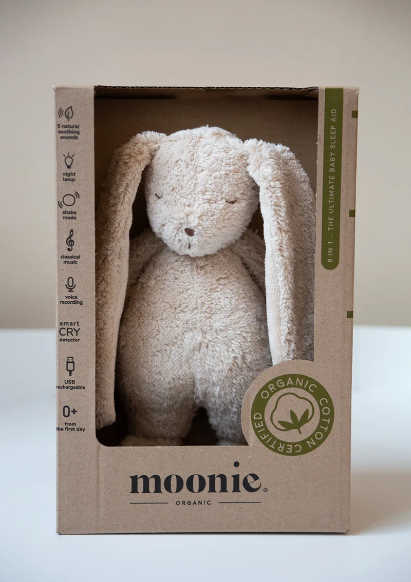 Einschlaf-Hase mit Licht 'Organic Humming Bunny 2.0' sand natur