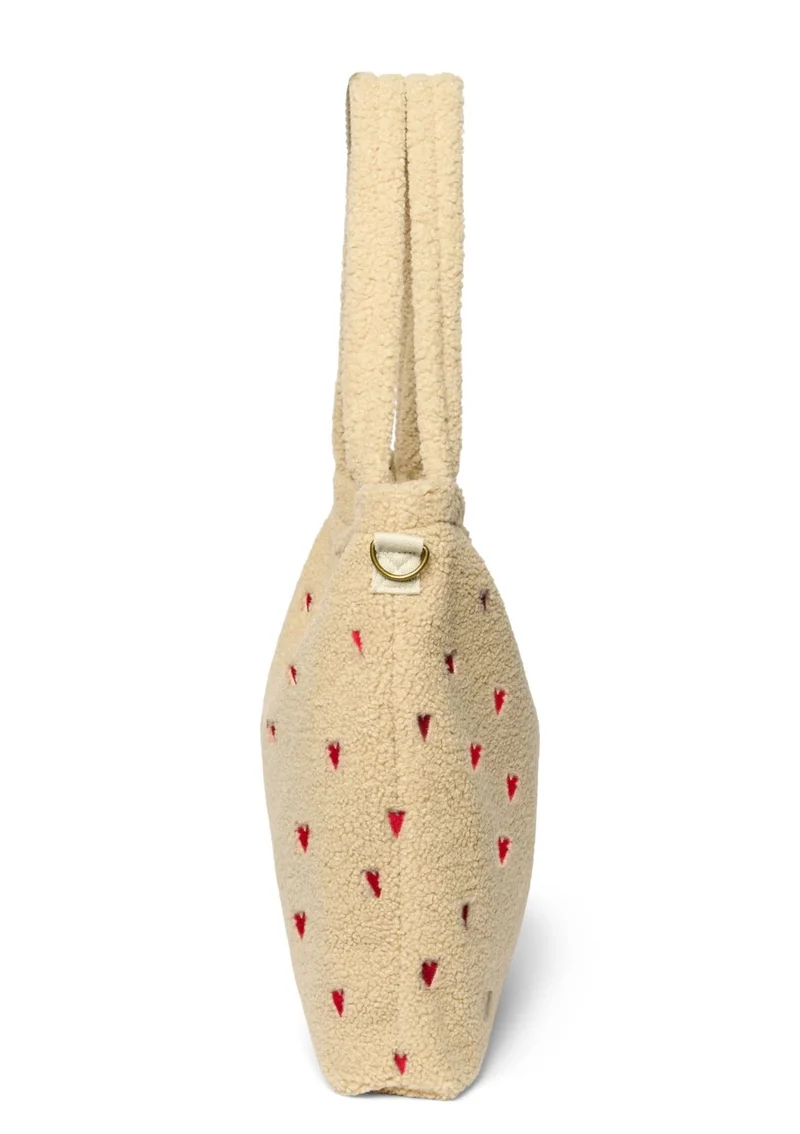 Wickeltasche 'Teddy Diaper Bag' Ecru Hearts