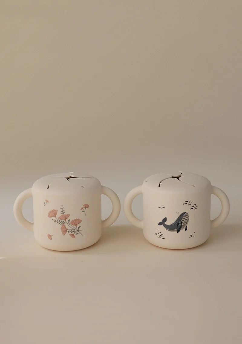 Silikon Snackbecher Whales