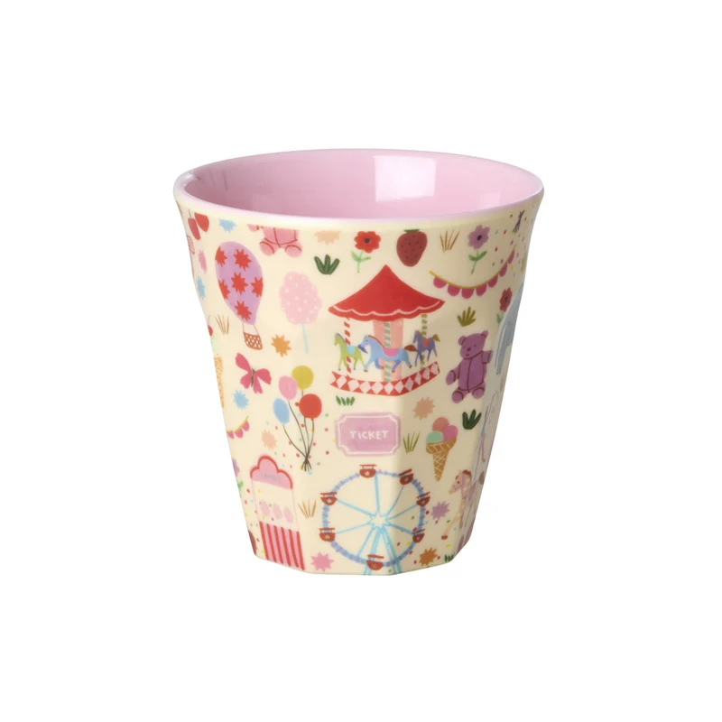 Kleiner Becher "Fun Fair" mit Jahrmarkt-Motiv von Rice, 160ml