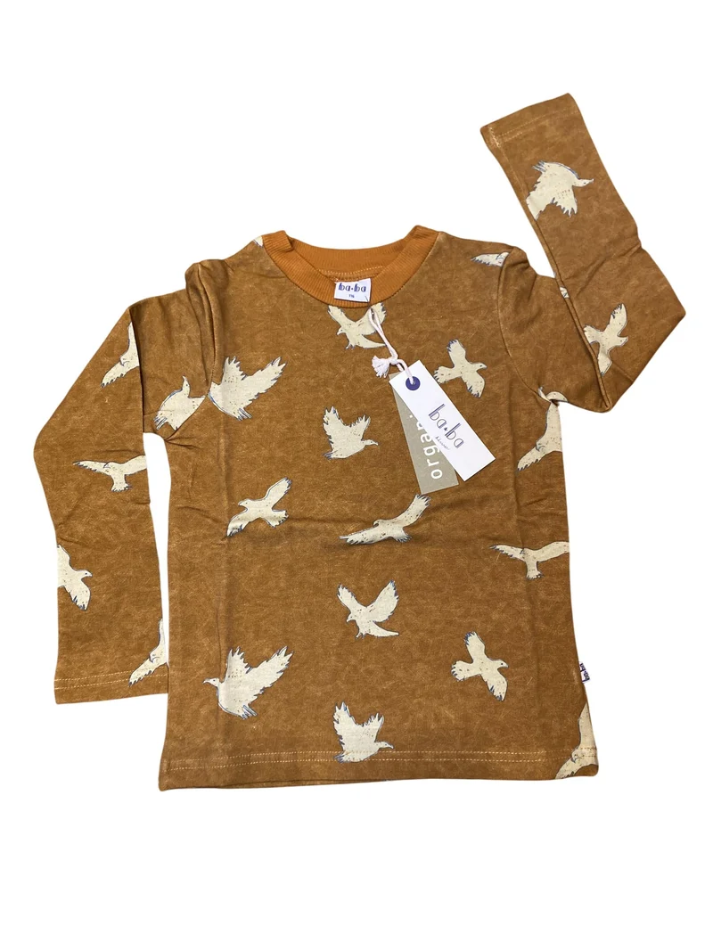 Ba*ba Dickes Longsleeve mit Vögel 122 | 7yrs