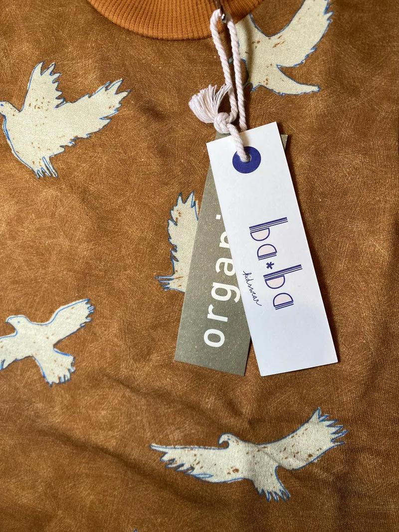 Ba*ba Dickes Longsleeve mit Vögel 122 | 7yrs
