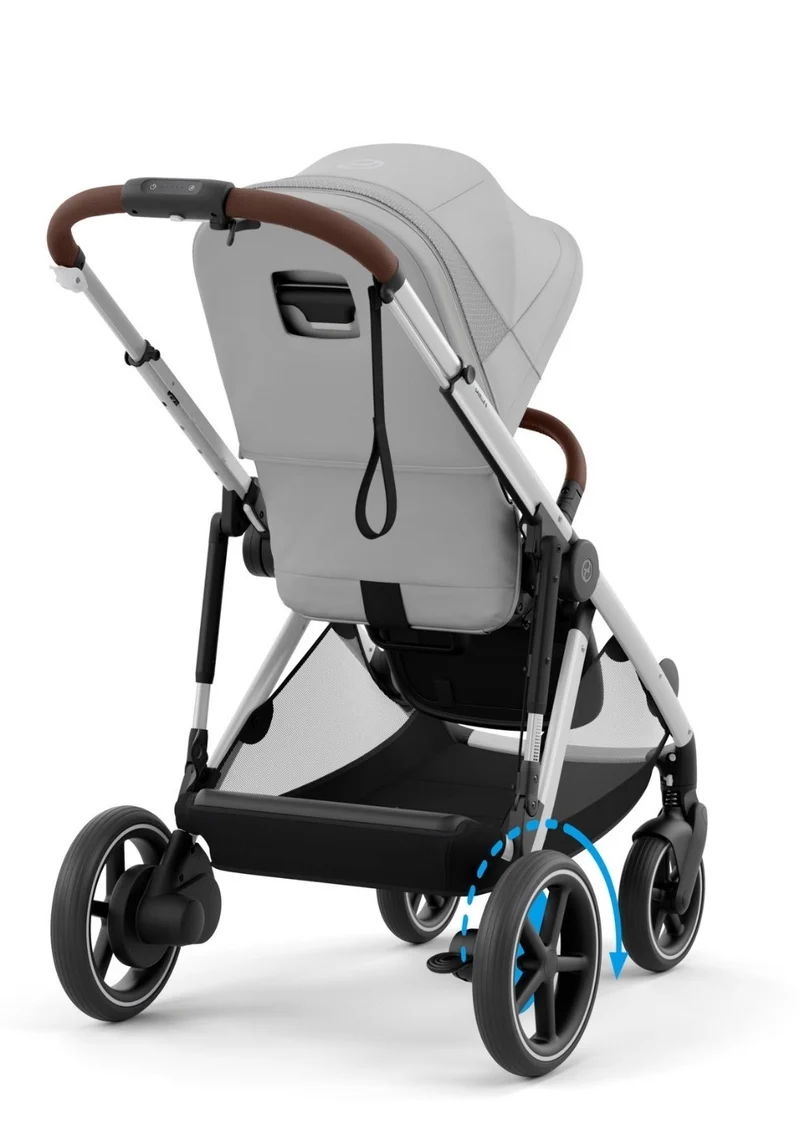 Kinderwagen 'e-Gazelle S' Stone Grey / Silver Frame