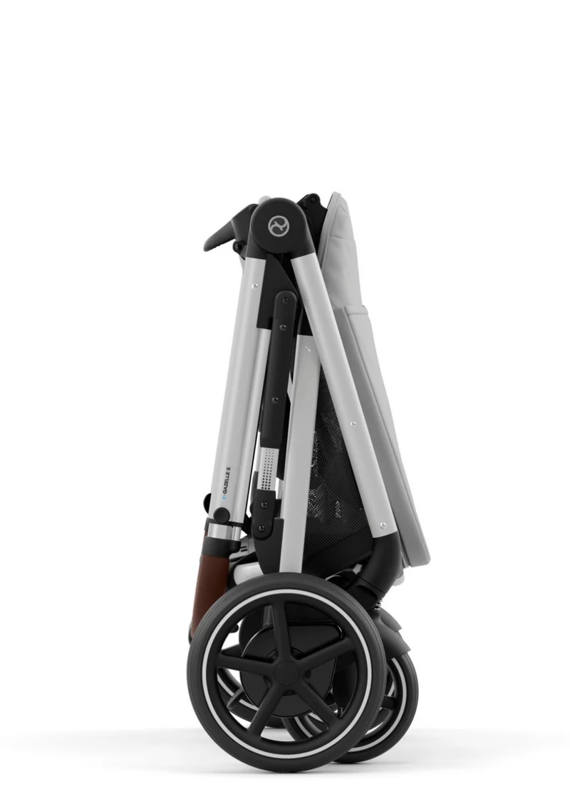 Kinderwagen 'e-Gazelle S' Stone Grey / Silver Frame