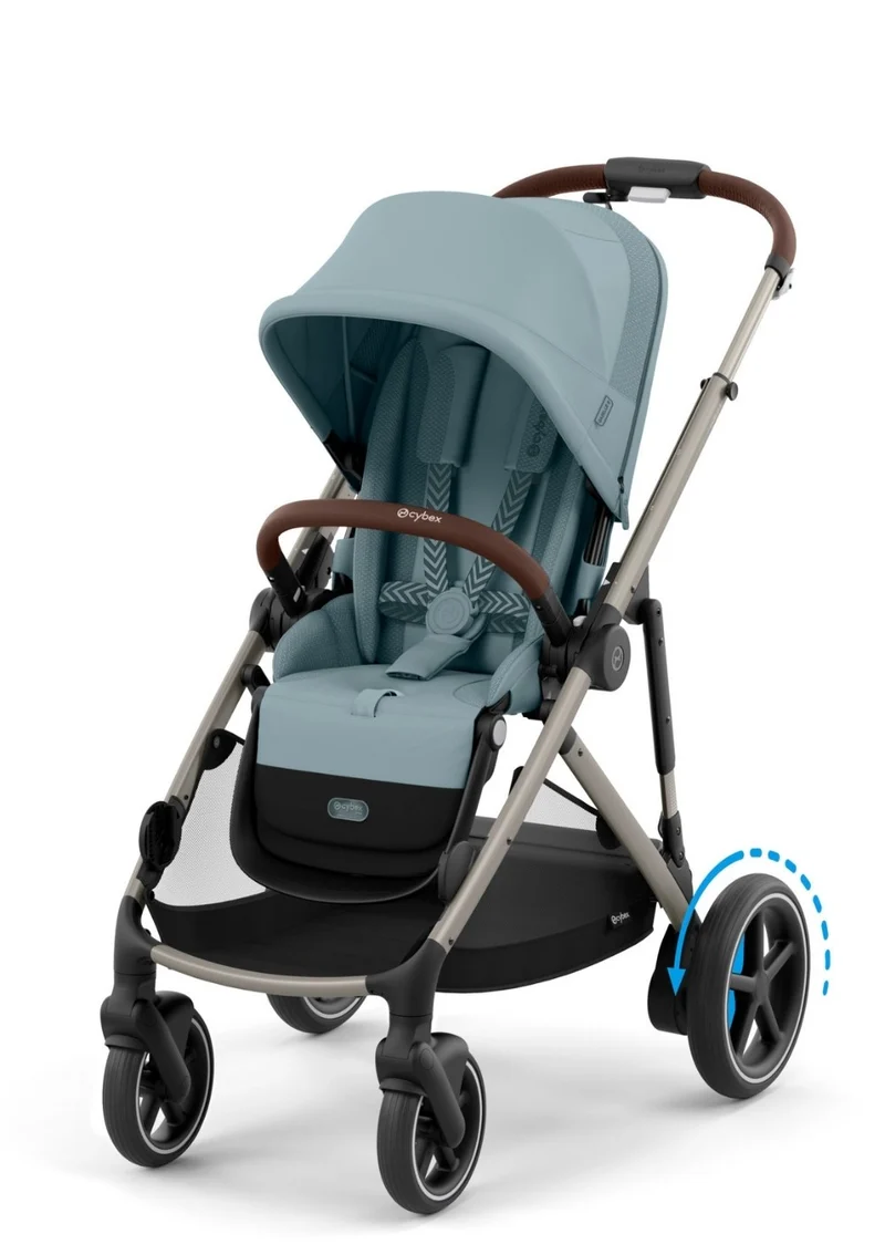Kinderwagen 'e-Gazelle S' Stormy Blue / Taupe Frame