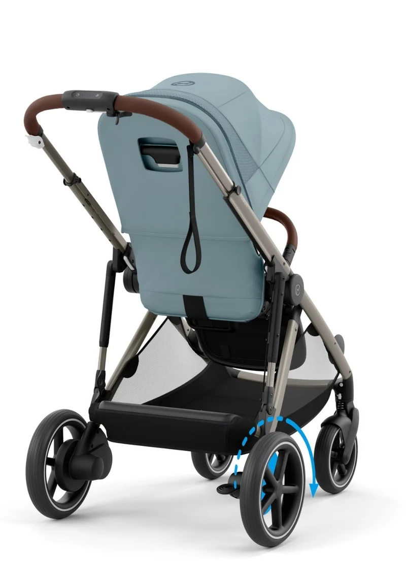 Kinderwagen 'e-Gazelle S' Stormy Blue / Taupe Frame
