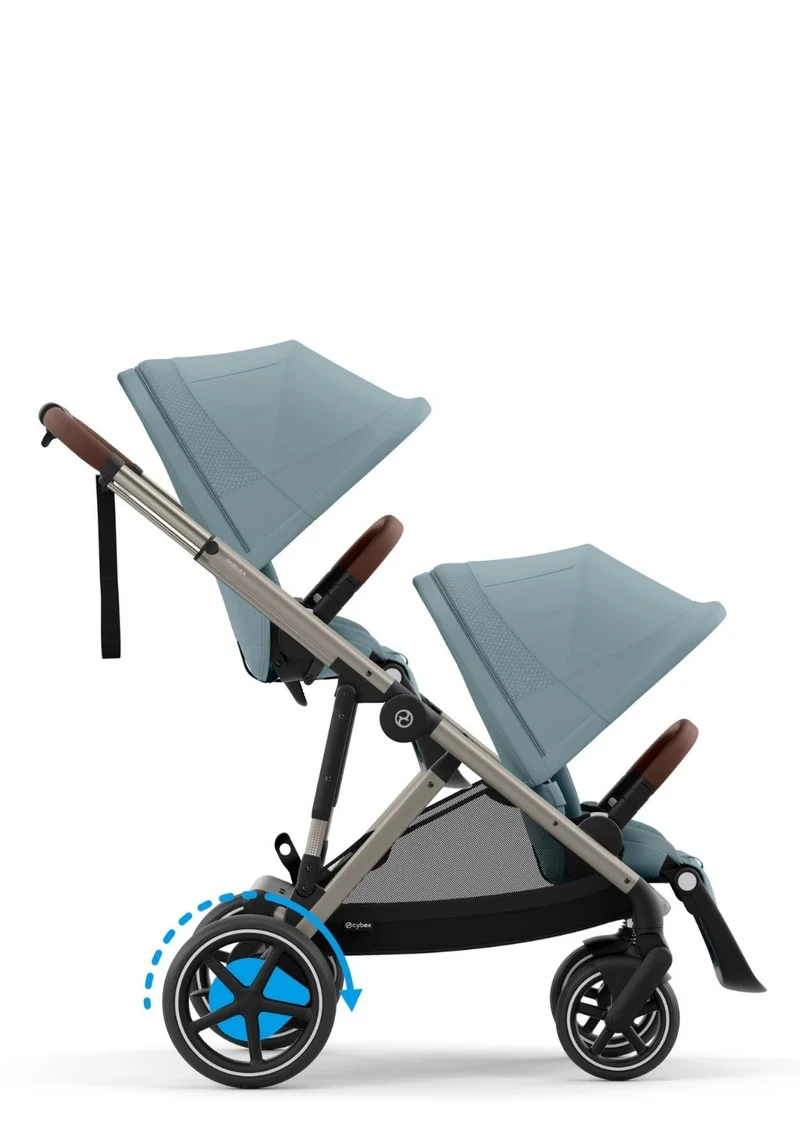Kinderwagen 'e-Gazelle S' Stormy Blue / Taupe Frame