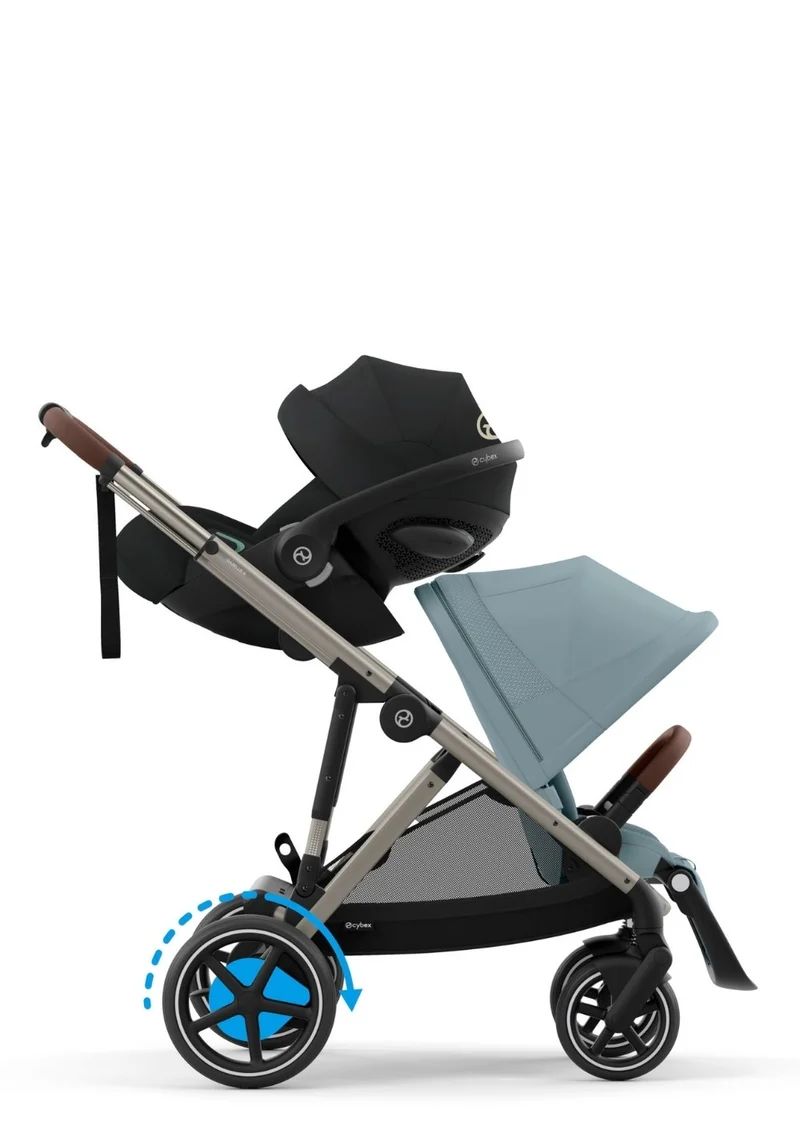 Kinderwagen 'e-Gazelle S' Stormy Blue / Taupe Frame