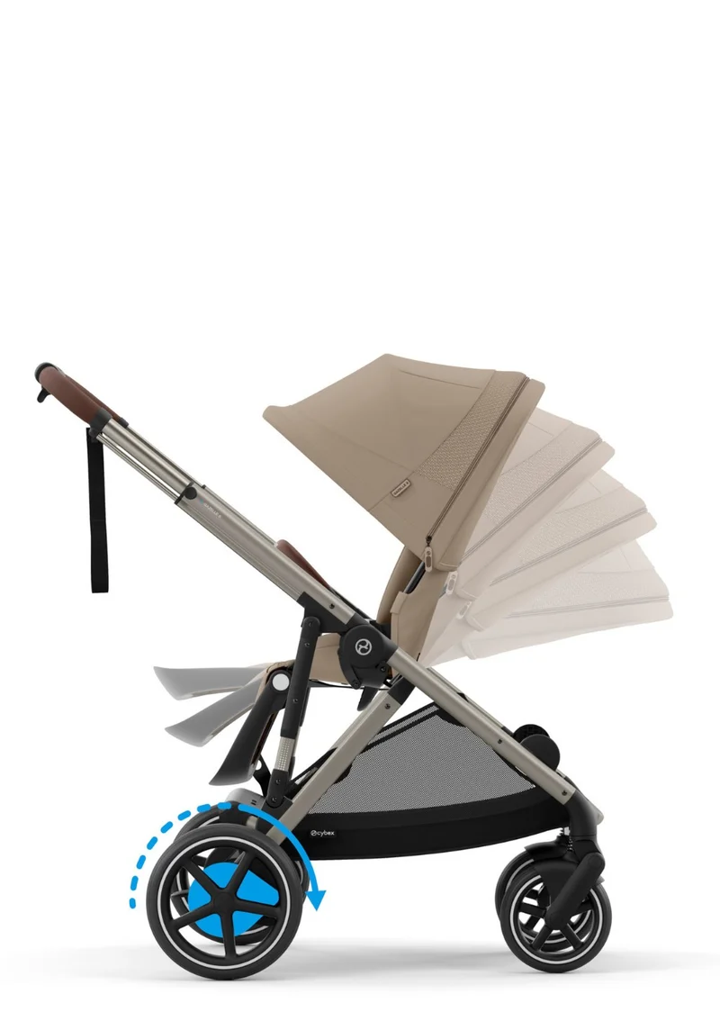 Kinderwagen 'e-Gazelle S' Almond Beige / Taupe Frame