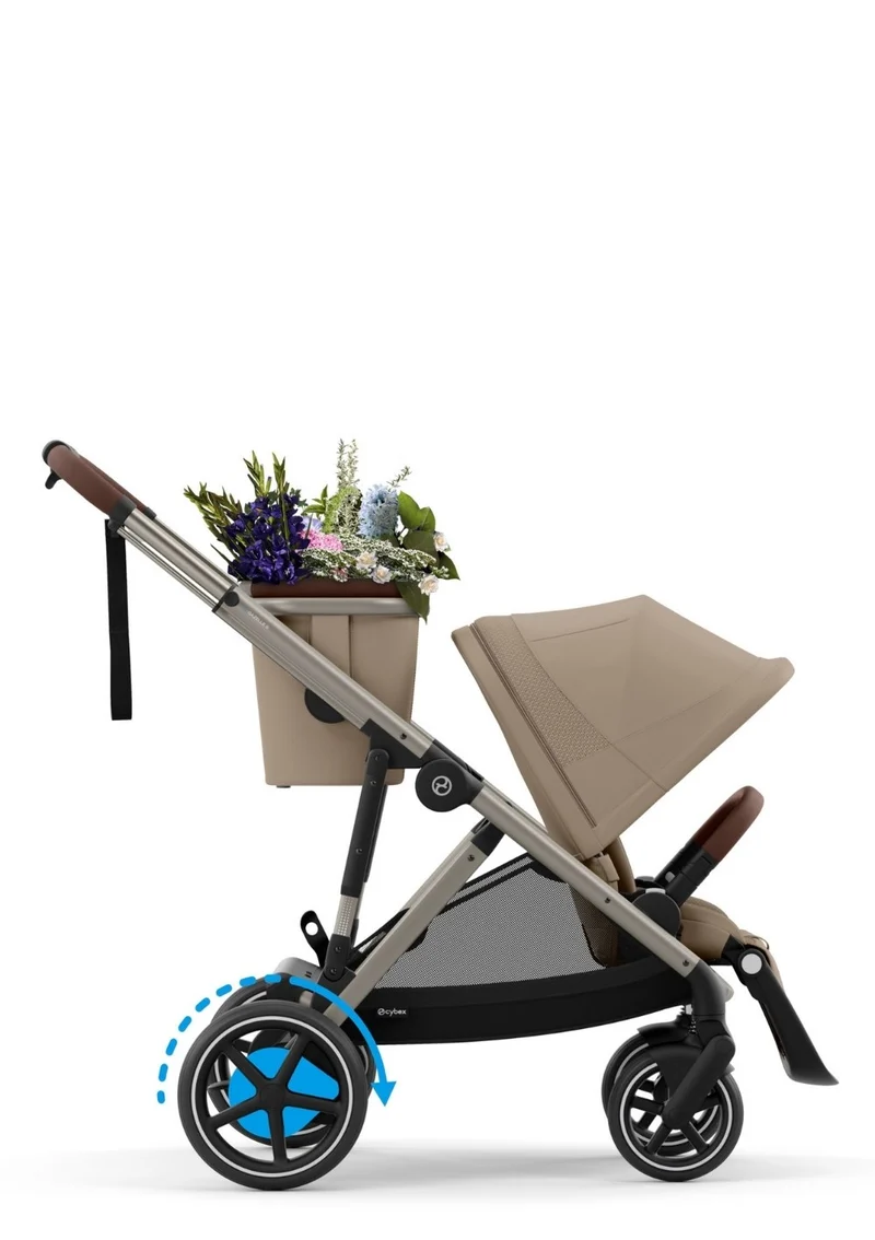 Kinderwagen 'e-Gazelle S' Almond Beige / Taupe Frame