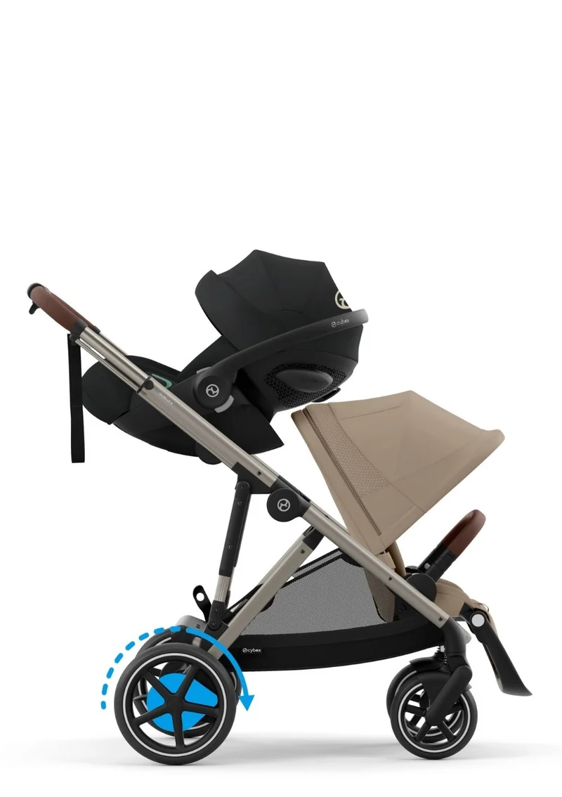 Kinderwagen 'e-Gazelle S' Almond Beige / Taupe Frame