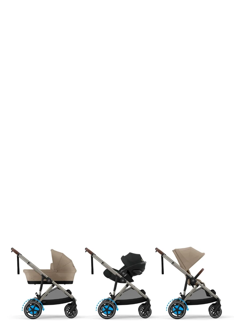 Kinderwagen 'e-Gazelle S' Almond Beige / Taupe Frame