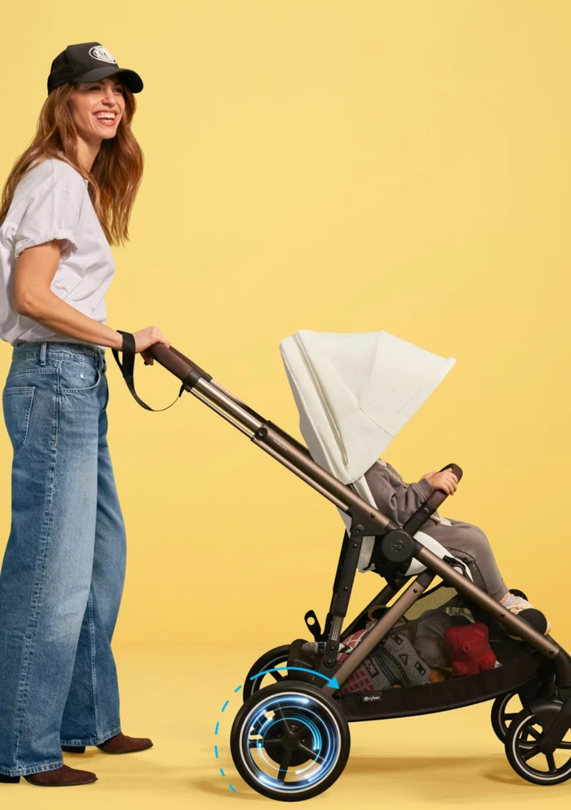 Kinderwagen 'e-Gazelle S' Moon Black / Black Frame