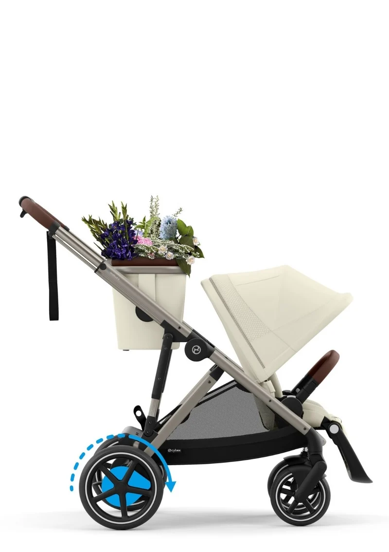 Kinderwagen 'e-Gazelle S' Seashell Beige / Taupe Frame
