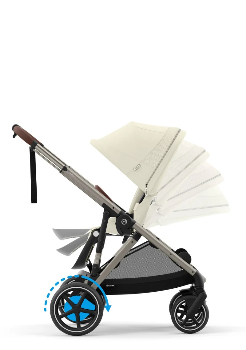 Kinderwagen 'e-Gazelle S' Seashell Beige / Taupe Frame