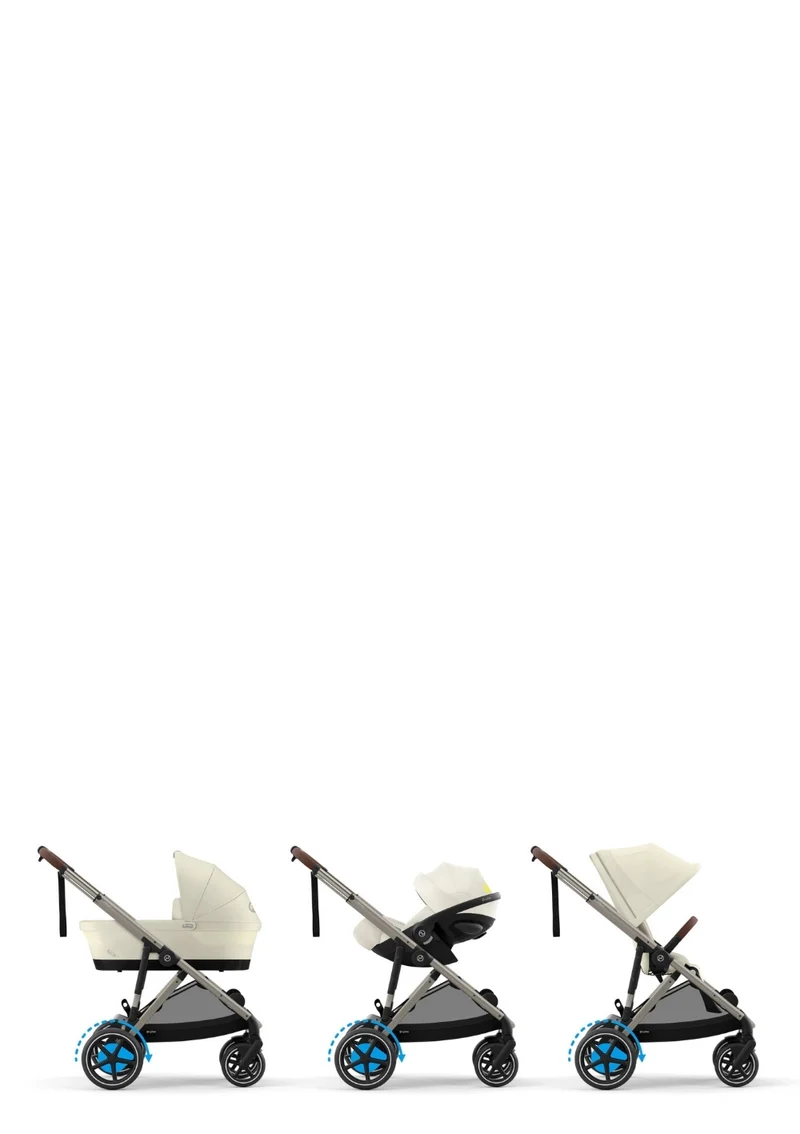 Kinderwagen 'e-Gazelle S' Seashell Beige / Taupe Frame