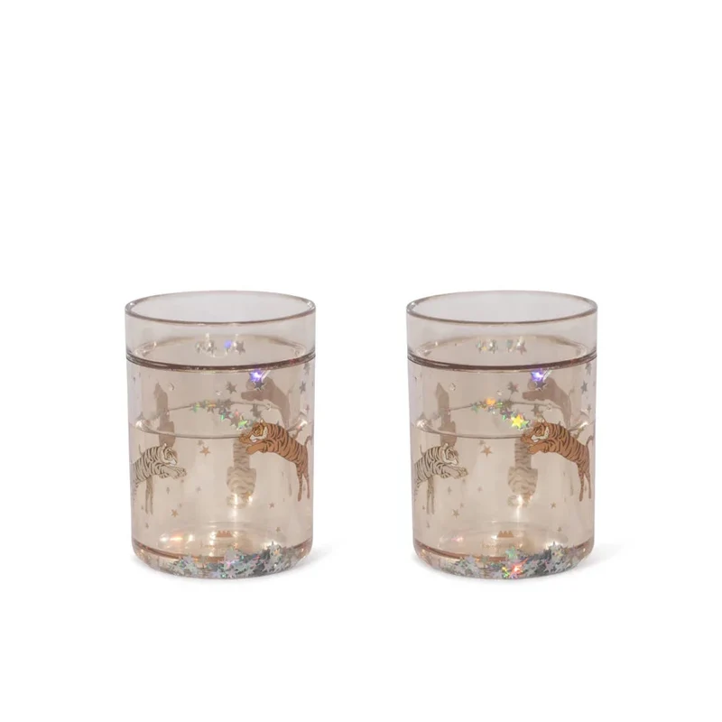 Glitzerbecher "Roar" mit Tiger-Motiv von Konges Slojd, einzeln