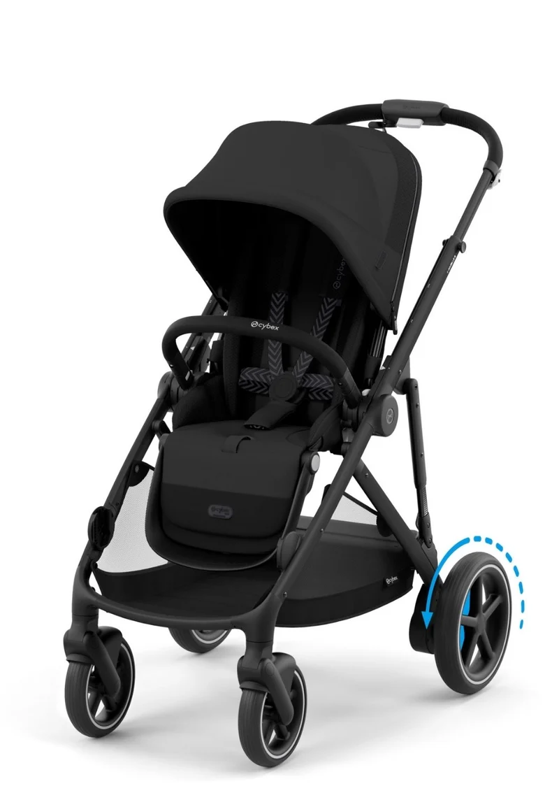 Kinderwagen 'e-Gazelle S' Moon Black / Black Frame