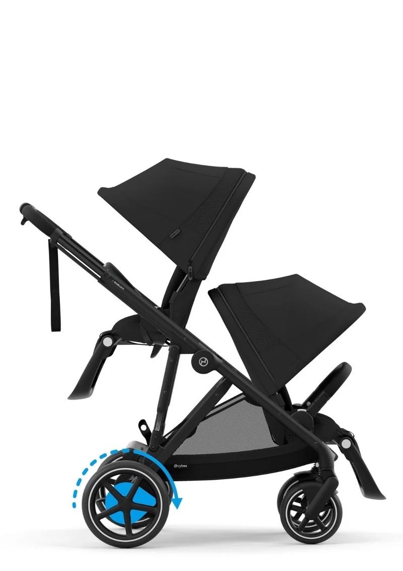 Kinderwagen 'e-Gazelle S' Moon Black / Black Frame
