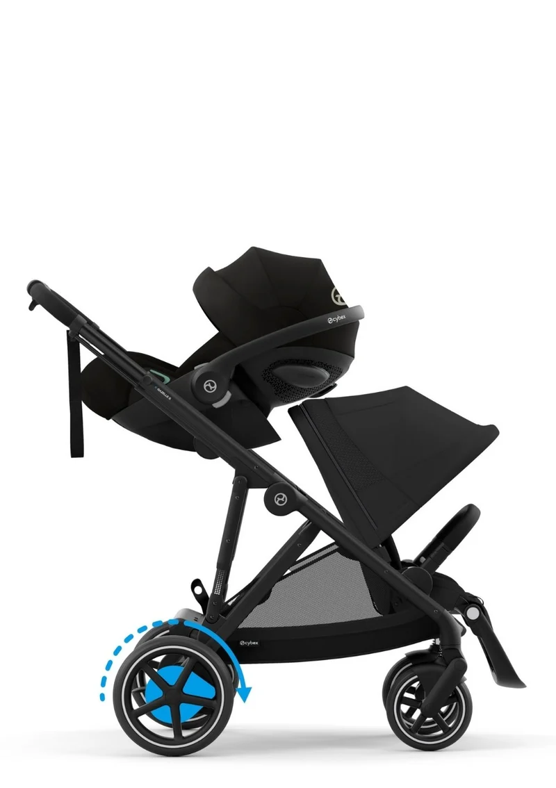 Kinderwagen 'e-Gazelle S' Moon Black / Black Frame