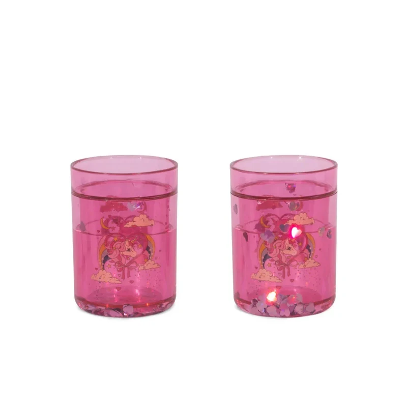 Glitzerbecher "Horn Stars" mit Einhorn-Motiv von Konges Slojd, einzeln