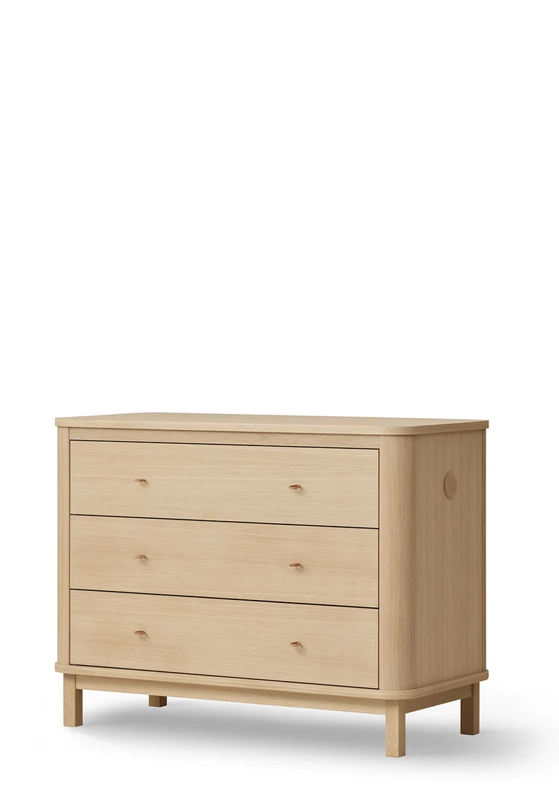 (Wickel-)Kommode 'Wood' 3 Schubladen Eiche