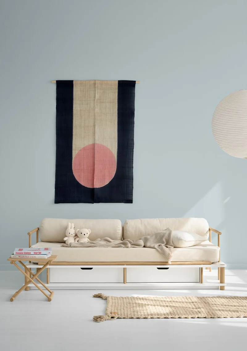 Bettsofa 'Camp Nomad' Weiß / Eiche 180 x 90 cm