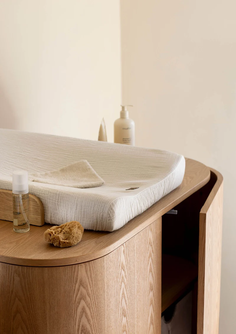 Wickelaufsatz für Kommode 'Yume' Natural Ash